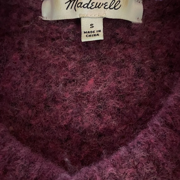 Madewell Belfiore Ribbed Pullover Sweater size Small wool camel hair blend EUC - Picture 8 of 8